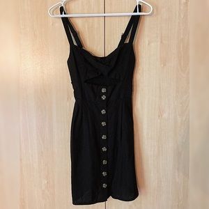 Forever 21 button down mini black dress